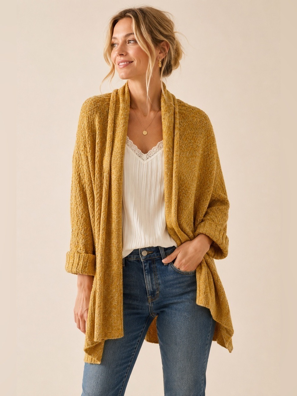 Anthropologie Angel of the North Goldenrod Shawl Cardigan. Size M